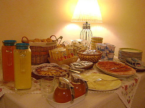 The breakfast buffet